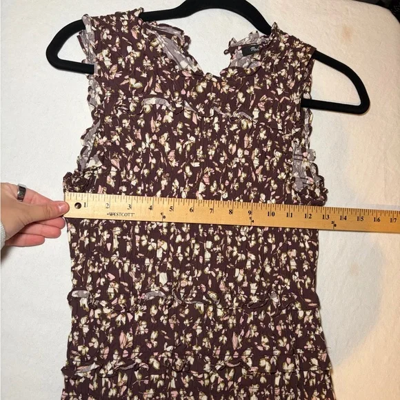 Madewell Sleeveless Floral Maxi Dress in Brown and Cream - Picture 6 of 6
